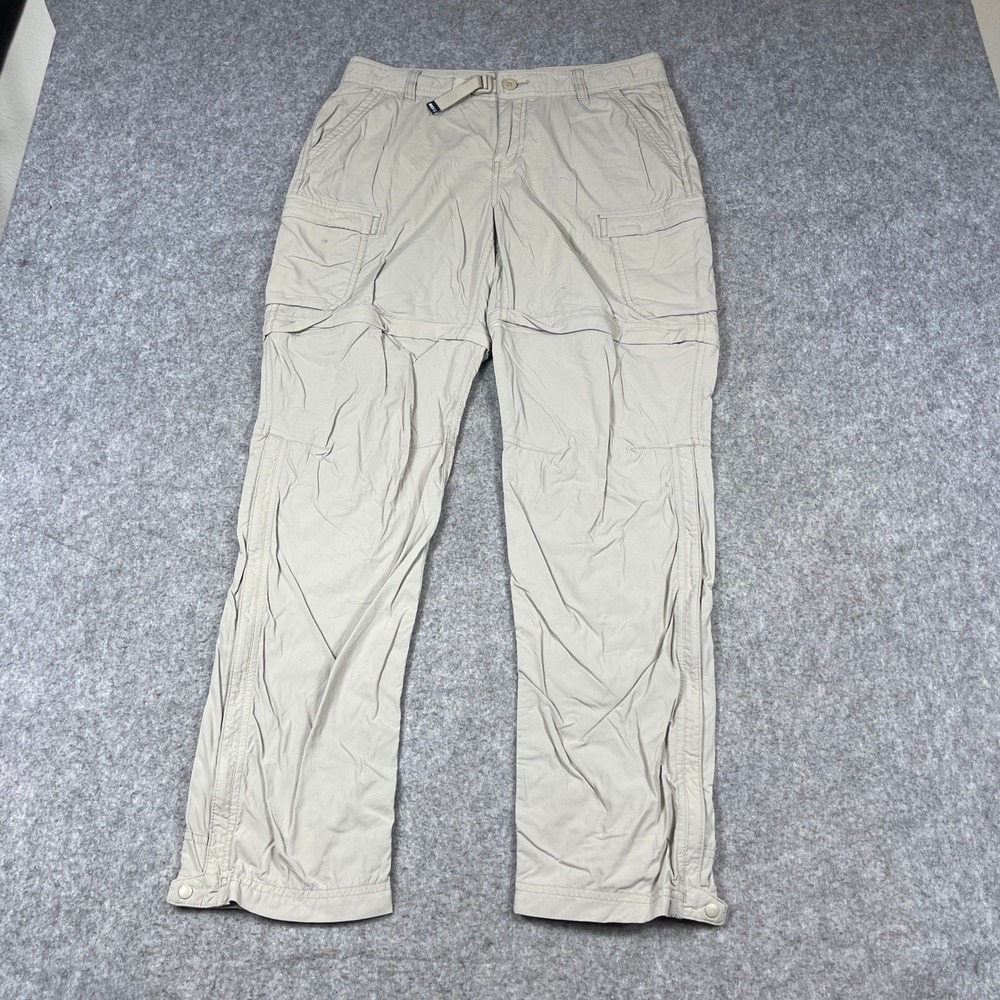 REI Co-op Sahara Convertible Hiking Pants Women 10 Relaxed Khaki Tan Zip Off